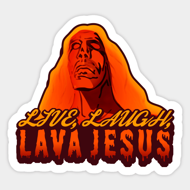 Lava Jesus Sticker by NerdSloth